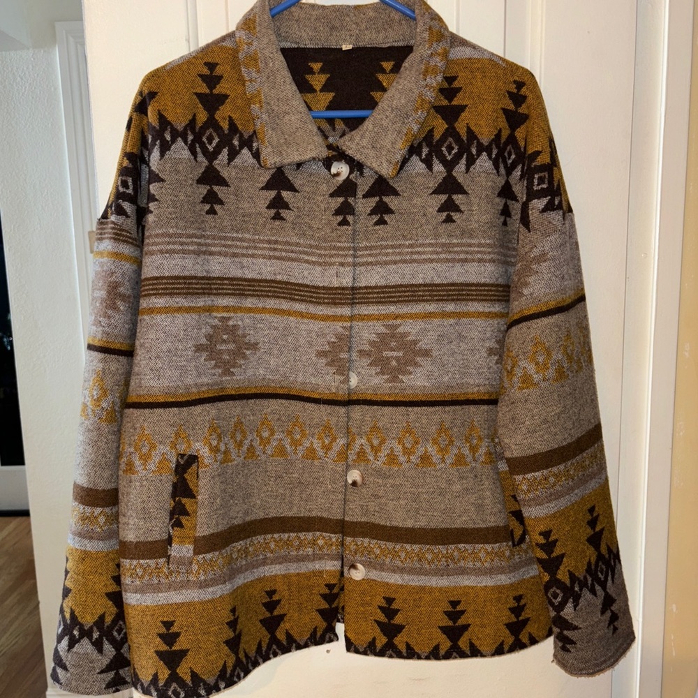 Aztec design jacket